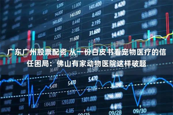 广东广州股票配资 从一份白皮书看宠物医疗的信任困局：佛山有家动物医院这样破题